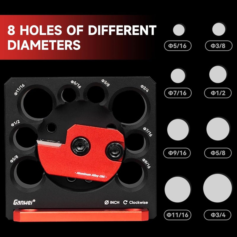 AmaCielo High Speed Carbide Inserts Inch 8 Hole Adjustable Dowel Maker,Electric Drill Stick Dowel Wooden Rods Cutter Round Rod Auxiliary Tool - Image 4